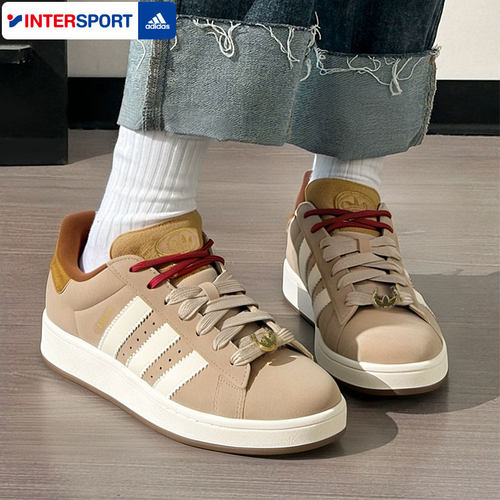 阿迪达斯三叶草男鞋女鞋新年款马年限定棕红复古面包鞋板鞋KJ8724