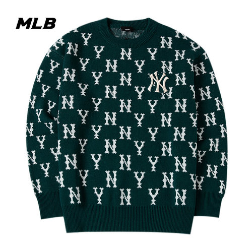 MLB官方男女情侣针织套衫老花