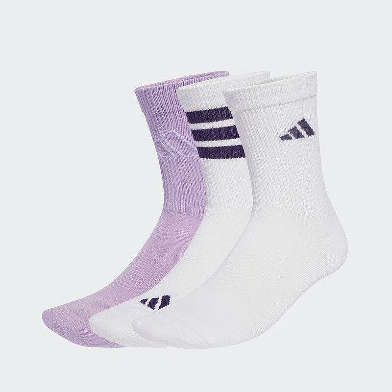 Adidas阿迪达斯男袜女袜2025秋季新款LOGO PACK 3PP休闲袜中筒袜
