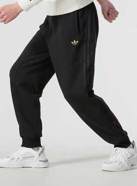阿迪达斯三叶草男款针织运动长裤新款休闲束脚裤潮流百搭JL8376