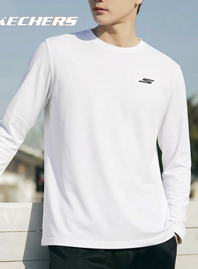 斯凯奇男装长袖T恤2026春季新款套头衫休闲针织运动服P225M287