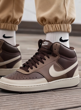 耐克休闲鞋男鞋COURT VISION MID NN复古运动鞋美拉德板鞋DN3577