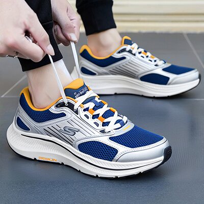 斯凯奇男鞋2026春季新款运动鞋训练缓震轻便网面透气跑步鞋220884