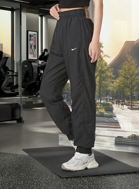 NIKE耐克女裤2026春新款透气梭织速干休闲运动束脚长裤FV7661-010