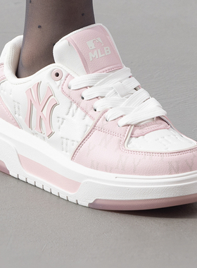 MLB官方学长鞋板鞋男女2025秋季印刻老花厚底增高运动休闲鞋SXM07