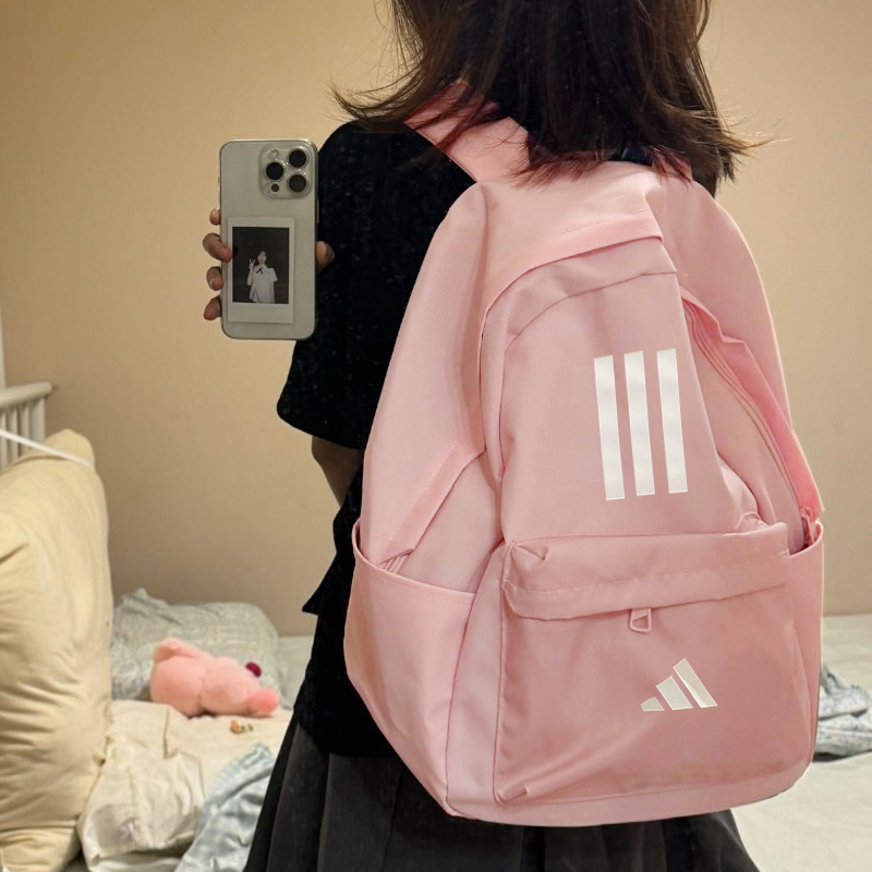 阿迪达斯双肩包女学生大容量书包