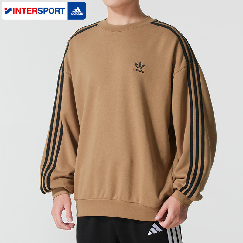 阿迪达斯三叶草男运动卫衣套头衫