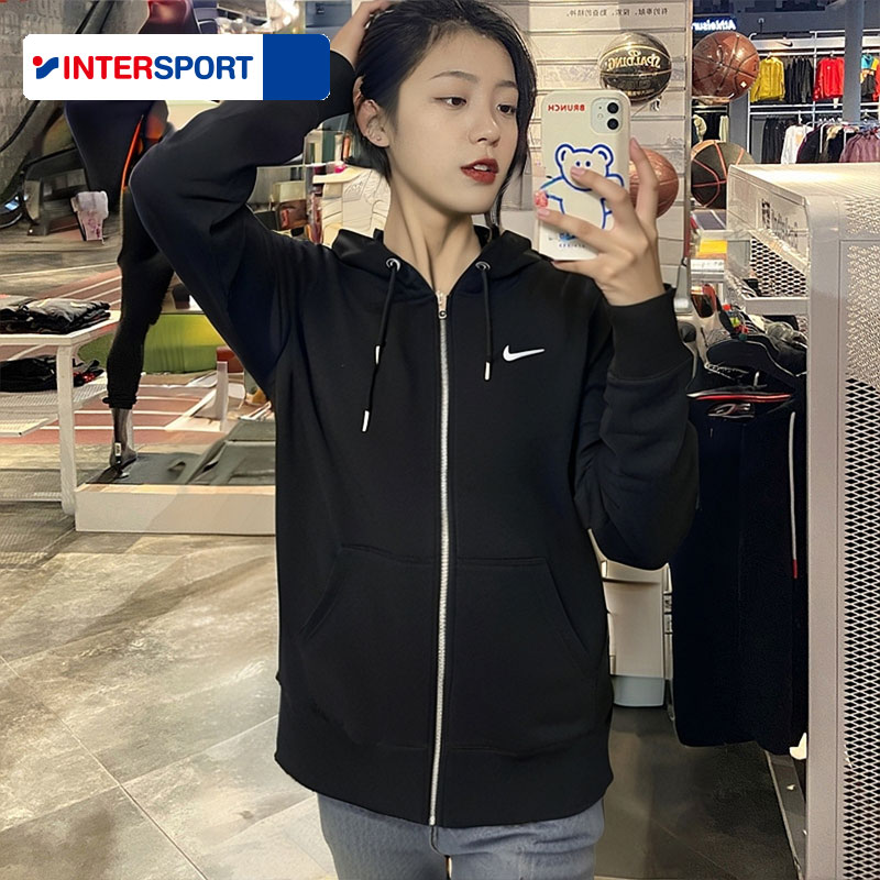 Nike耐克情侣连帽外套男2025冬季跑步运动上衣官方正品训练夹克女