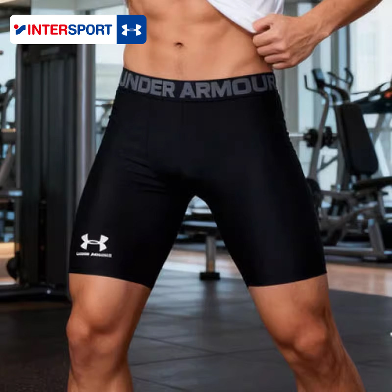 安德玛UA官方紧身短裤男裤2026新款运动裤跑步训练五分裤1361596
