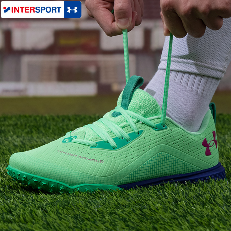 安德玛男鞋女鞋运动鞋人造草地比赛训练舒适透气成人足球鞋TF钉鞋
