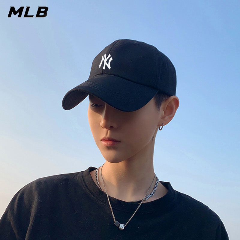 MLB官方鸭舌帽正品男女帽秋季新款黑色帽子NY运动帽棒球帽遮阳帽