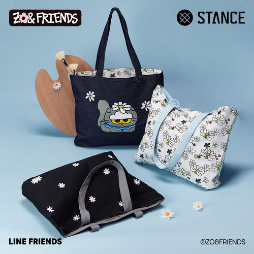 STANCE |ZO&FRIENDS双面环保包可爱多巴胺卡通帆布包手提包通勤包