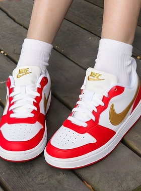 NIKE耐克板鞋女鞋2025冬季新年款本命年红色运动休闲大童鞋DV5456