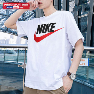 男装 圆领跑步休闲半袖 2026夏季 运动T恤衫 AR5005 新款 耐克白色短袖