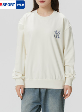 MLB官方圆领卫衣男女款2026春季新款运动休闲长袖套头衫3AMTM0961