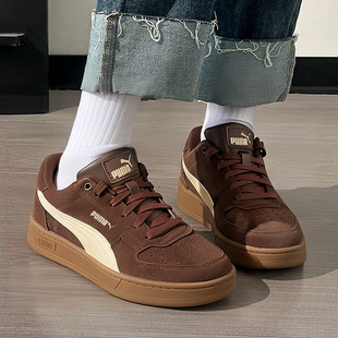 2025冬季 女鞋 新款 运动鞋 402217 Puma彪马板鞋 咖啡棕低帮休闲鞋 男鞋