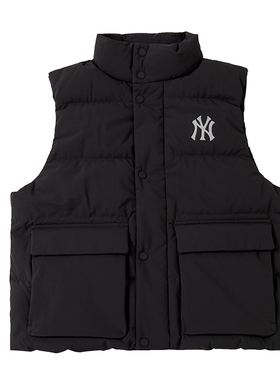 MLB男女羽绒马甲外套24秋季情侣大logo时尚情侣休闲运动背心DVB01