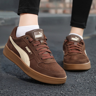 2025冬季 女鞋 新款 棕色休闲鞋 子402217 PUMA彪马板鞋 情侣运动鞋 男鞋