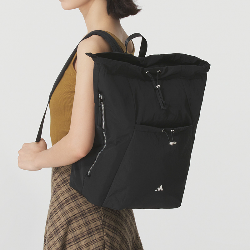阿迪达斯运动包男包女包2025新款休闲包抽绳运动双肩背包学生书包