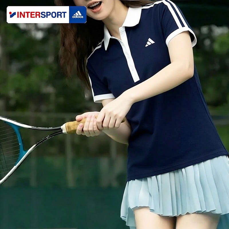 阿迪达斯网球POLO衫女2026新款翻领短袖上衣运动服透气T恤KD7597