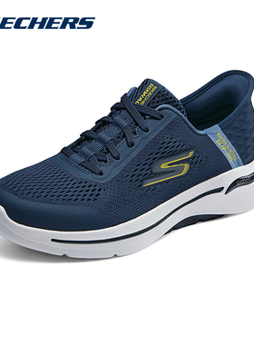 斯凯奇闪穿鞋男鞋冬季新款一脚蹬穿脱健步鞋GO WALK休闲鞋运动鞋