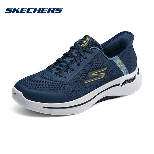 斯凯奇闪穿鞋男鞋冬季新款一脚蹬穿脱健步鞋GO WALK休闲鞋运动鞋