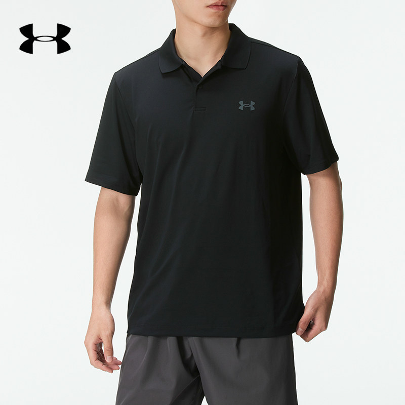 UA安德玛男士POLO衫2026春夏季新款运动服翻领短袖T恤1377374-001