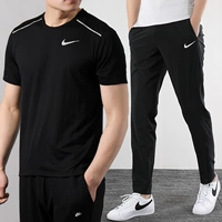 Nike Nike phù hợp với nam 2019 mùa xuân và mùa thu Trang phục thể thao mới chạy nhanh quần khô tay ngắn đào tạo - Thể thao sau bộ thể thao adidas nữ chính hãng