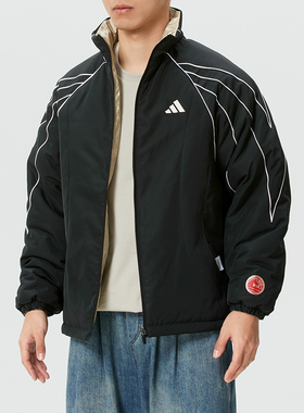 阿迪达斯新年款棉服男马年限定运动棉衣男士正品双面穿外套KT0618
