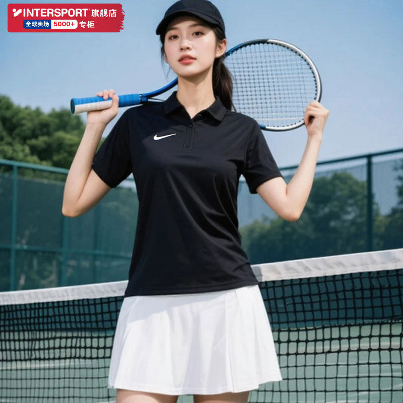 茵特|耐克正品短袖女装2026夏季新款翻领POLO衫网球训练服透气T恤