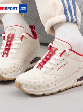 斯凯奇官网休闲鞋女鞋2026龙年新年款运动鞋气垫缓震运动鞋177920