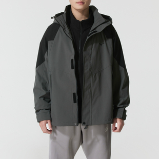 美津浓男装 三合一可拆卸防风连帽双重防护门襟防风衣登山服女装