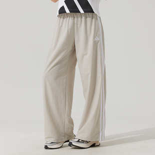 新款 运动裤 宽松休闲直筒裤 阿迪达斯裤 透气阔腿长裤 春季 薄款 子女裤