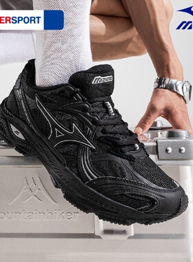 美津浓老爹鞋男女鞋春季透气LG 10S减震跑步鞋黑色运动鞋透气跑鞋