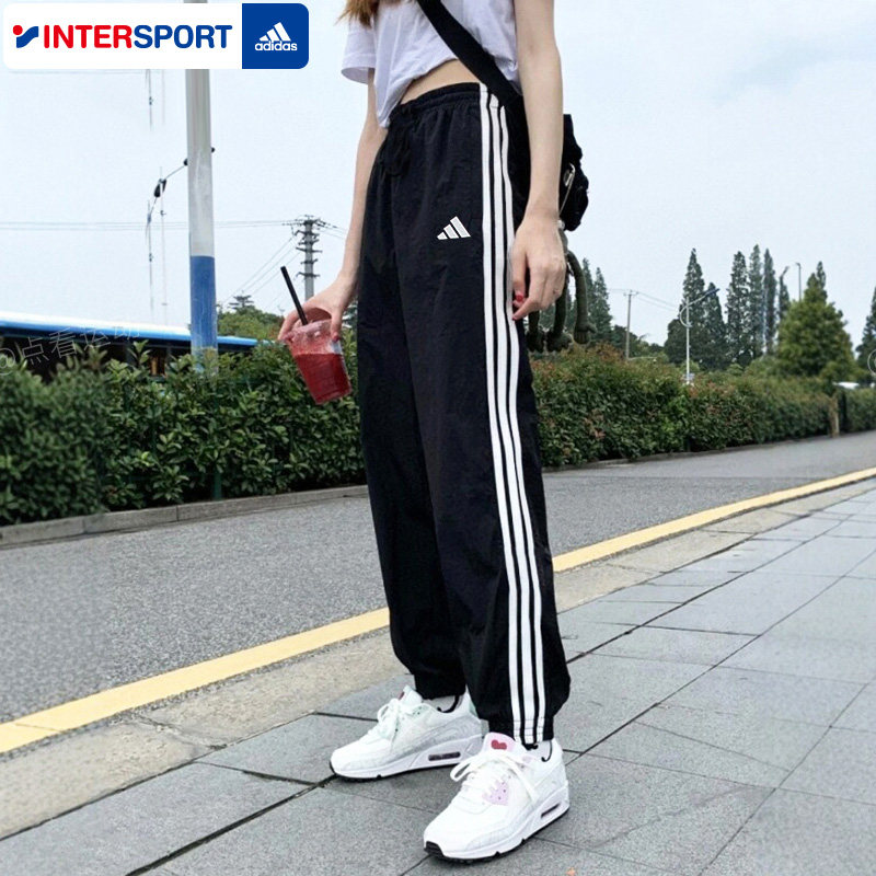 阿迪达斯女款冬季透气运动长裤
