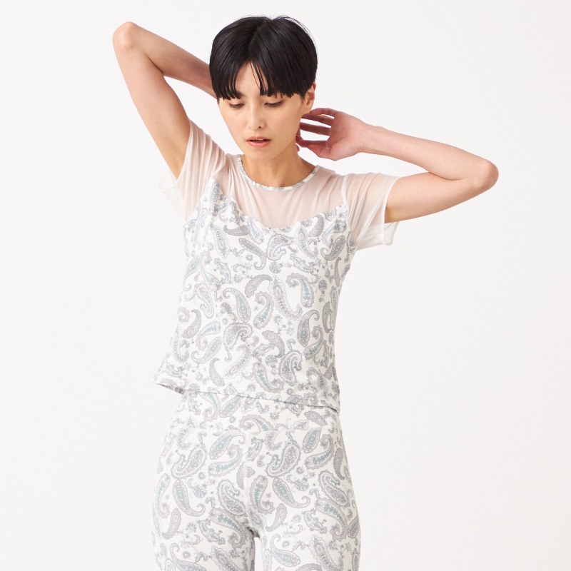 Chacott体服 BALANCE佩斯利印花上衣女ONWARD