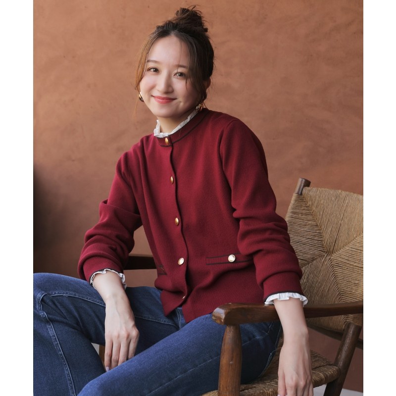 ANYSIS温柔气质简约适宜CICA工艺针织外套女ONWARD