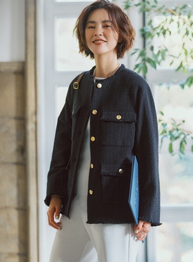 UNFILO时尚气质适宜温柔粗花呢上衣外套女ONWARD