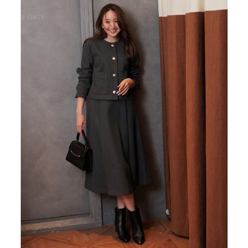 ANY SIS温柔气质甜美适宜两件套可水洗夹克×喇叭半身裙女ONWARD