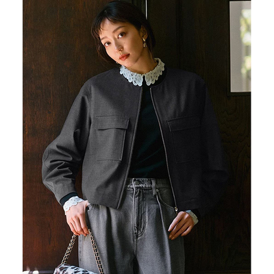 23区套装TW哑光布夹克外套女ONWARD