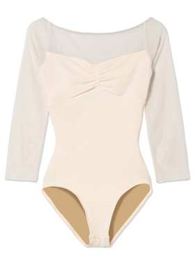 Chacott舞蹈练功服芭蕾体服七分袖连体舞衣女ONWARD