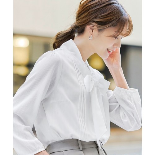 Tiaclasse春季新款日系轻奢优雅温柔文艺气质女士上衣系带衬衣