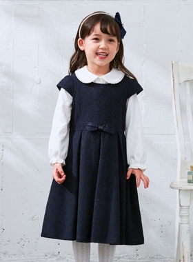 any FAM KIDS可爱蕾丝布童装连衣裙薰衣草深蓝色日系轻奢onward