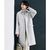 自由区日杂同款 可水洗交错设计方格风衣大衣女ONWARD