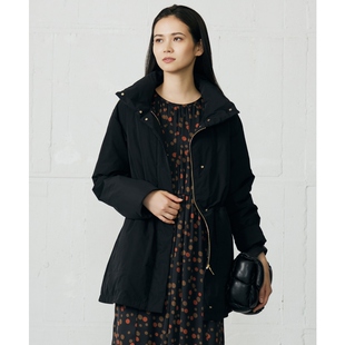 自由区简约时尚优雅适宜日杂同款微纤维塔萨羽绒立领外套女ONWARD