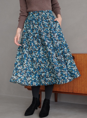 组曲时尚气质适宜Nuage花卉印花裙女ONWARD