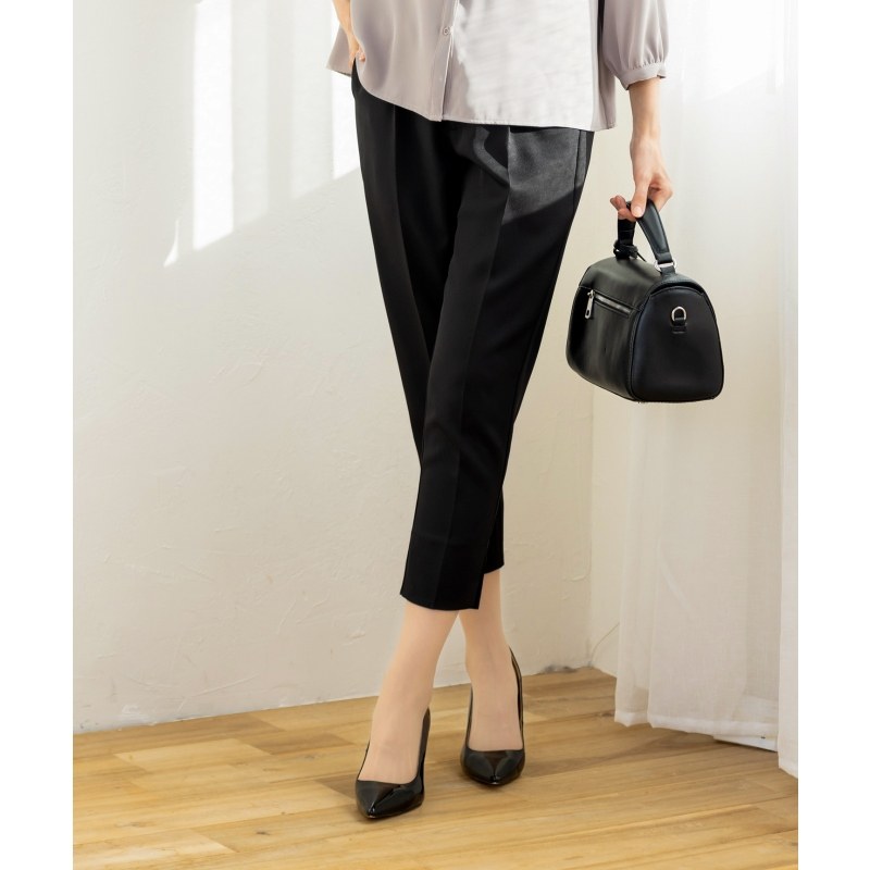 Tiaclasse可洗开叉设计感七分裤高腰显瘦锥形裤西装日系轻奢