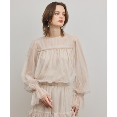 GRACE CONTINENTAL时尚设计感薄纱系带衬衫女ONWARD