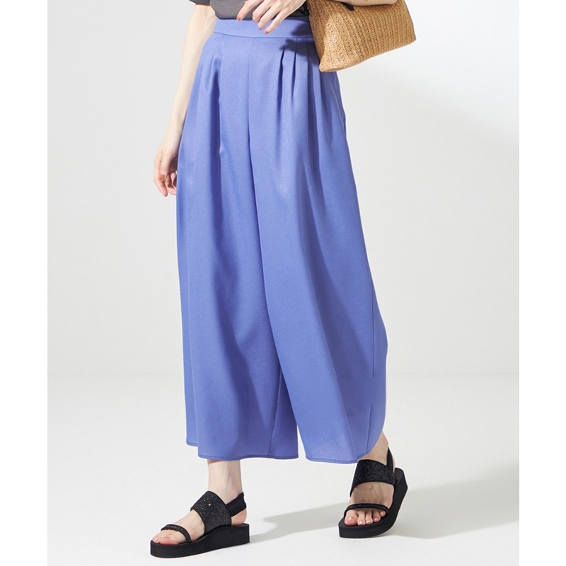 any SiS温柔气质简约接触冷感UV防护速干顺滑褶皱喇叭裤女ONWARD