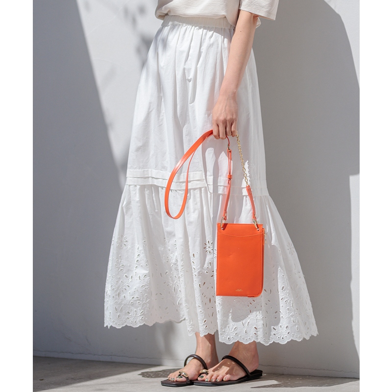 23区 日本设计文艺风温柔气质半身裙女慵懒适宜日本限定ONWARD